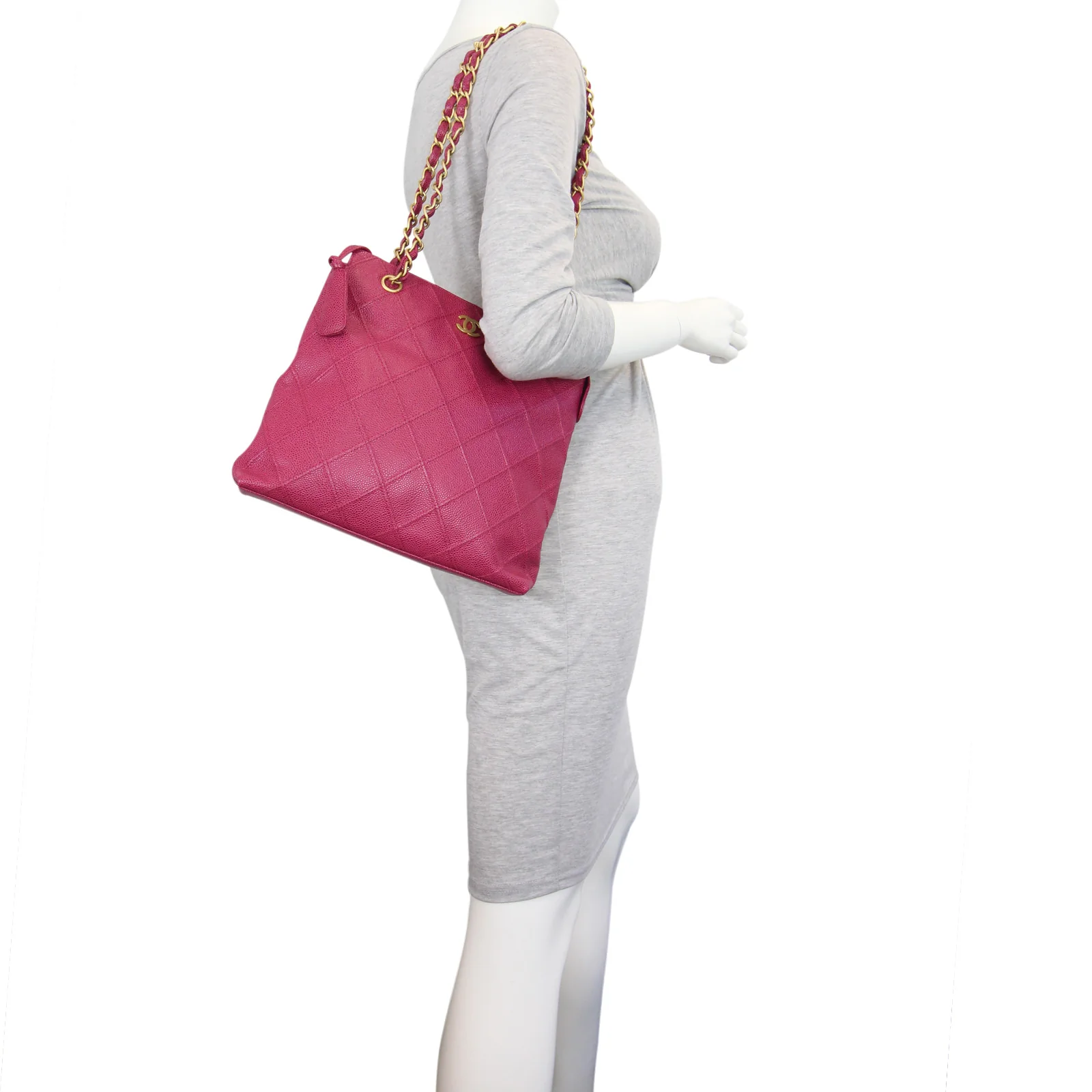 Chanel Petite Quilted Caviar Tote - Image 9