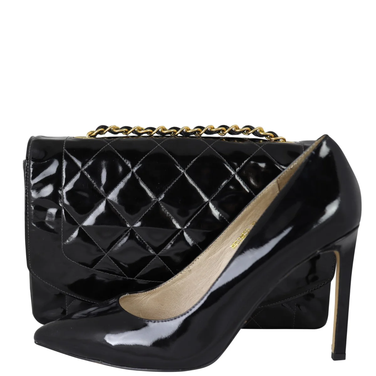 Chanel Quilted Diana Patent Flap Bag | Gold Hardware - Image 13