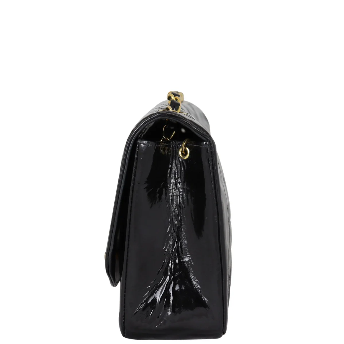 Chanel Quilted Diana Patent Flap Bag | Gold Hardware - Image 4