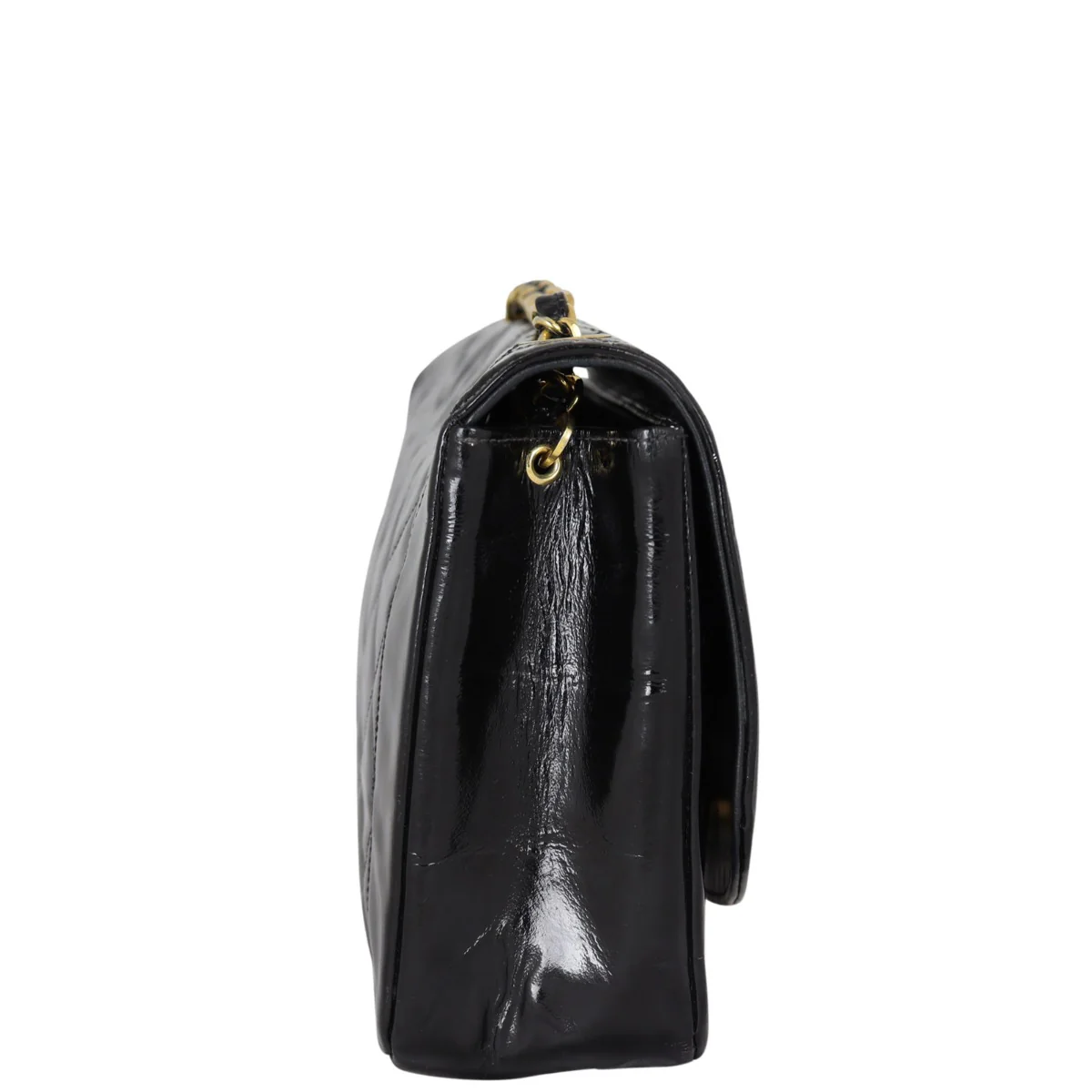 Chanel Quilted Diana Patent Flap Bag | Gold Hardware - Image 5