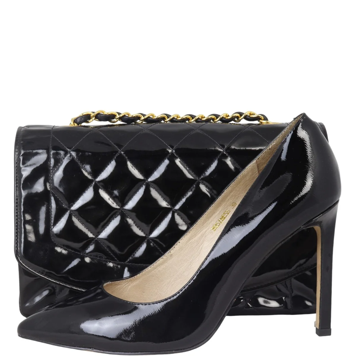 Chanel Quilted Diana Patent Flap Bag | Black - Image 13