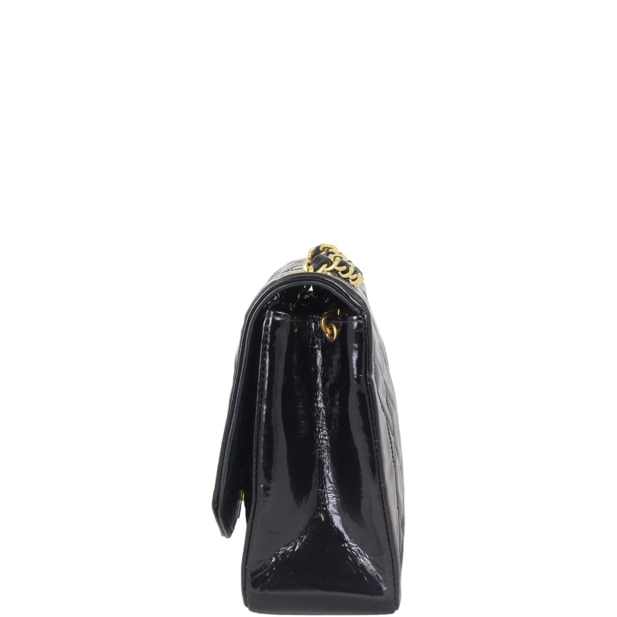 Chanel Quilted Diana Patent Flap Bag | Black - Image 5
