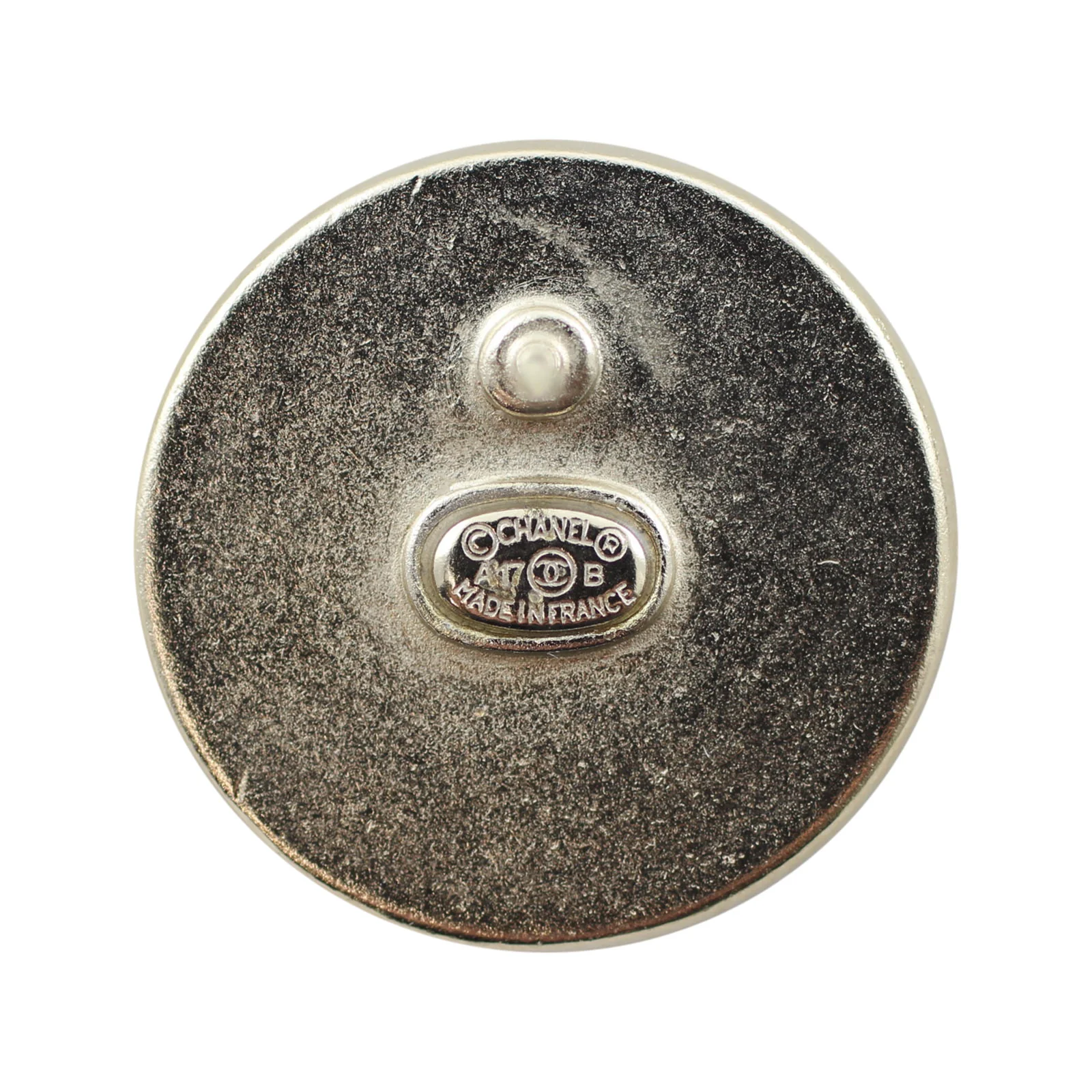 Chanel Resin CC Button Earrings - Image 3