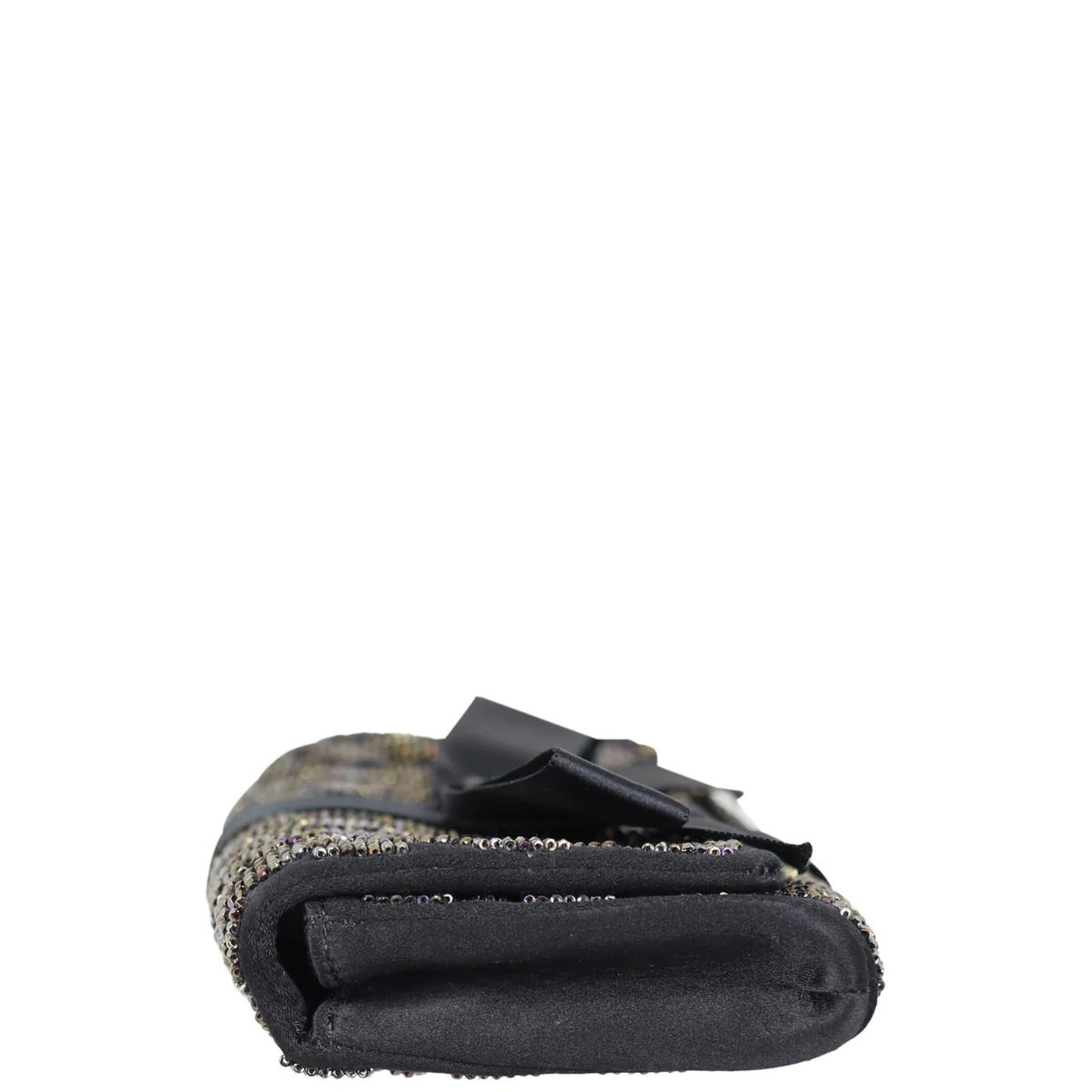 Chanel Satin Beaded Ribbon Flap Clutch - Image 4