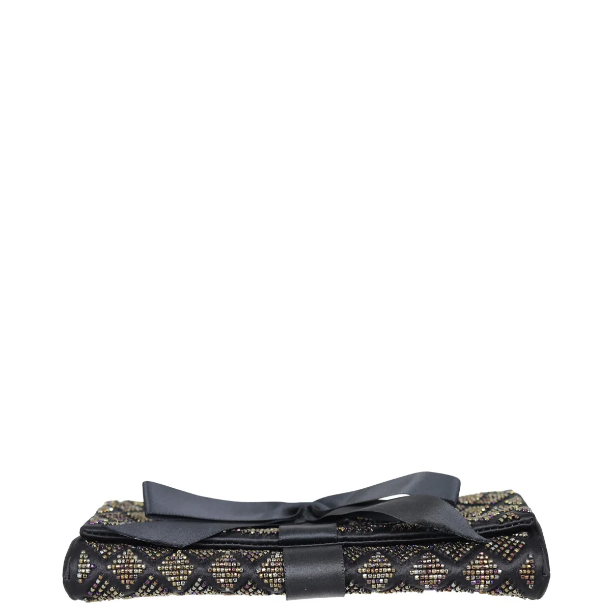 Chanel Satin Beaded Ribbon Flap Clutch - Image 5