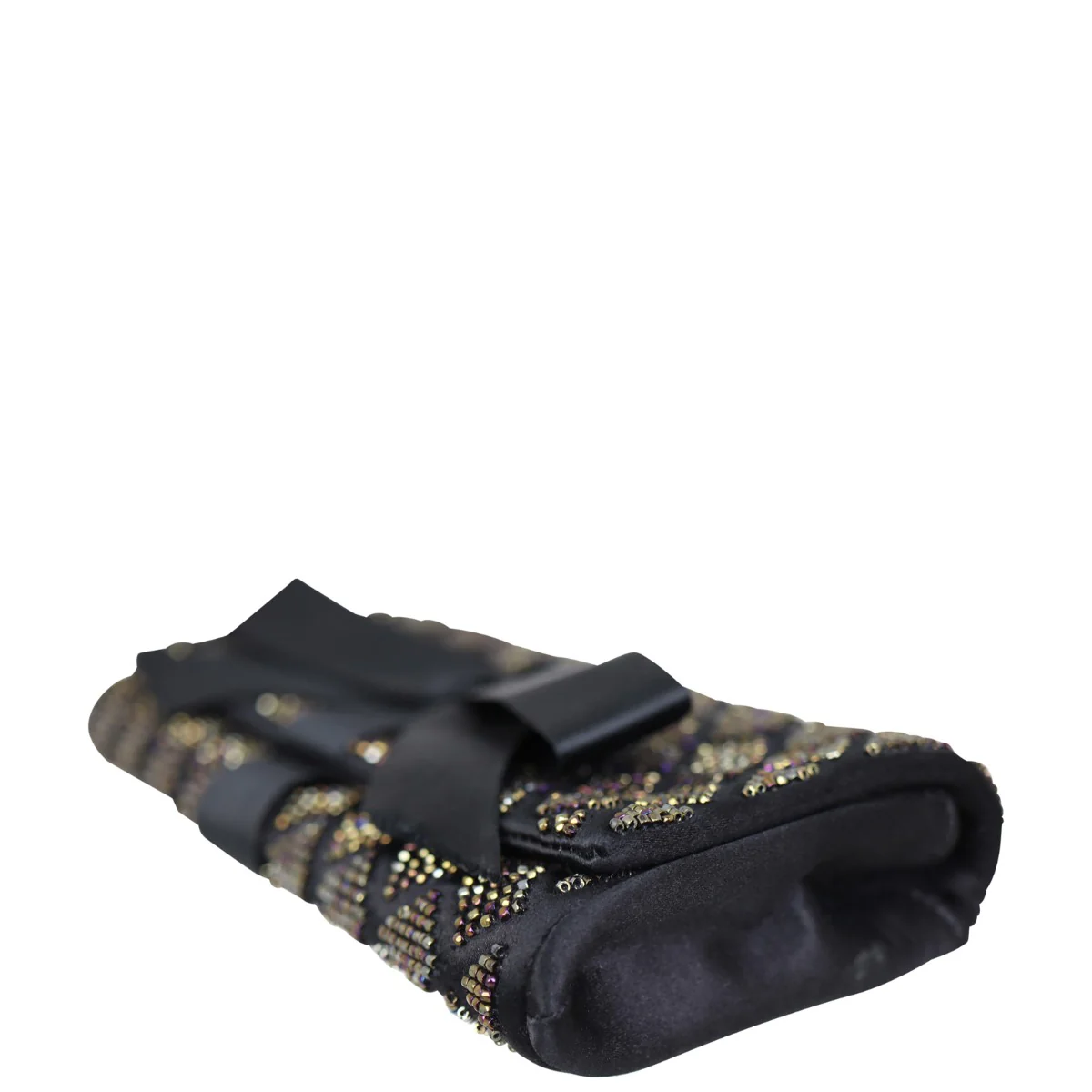 Chanel Satin Beaded Ribbon Flap Clutch - Image 7