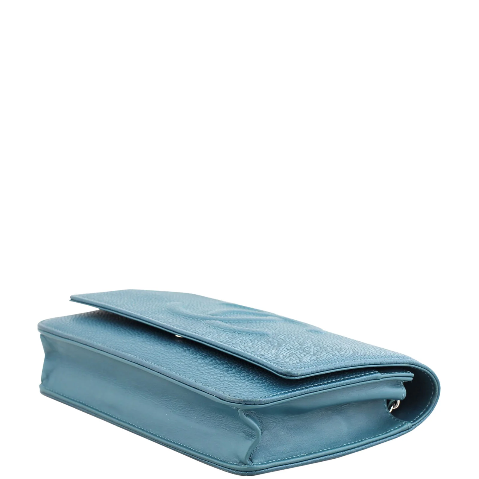 Chanel Timeless Wallet on Chain |  Teal Caviar - Image 7