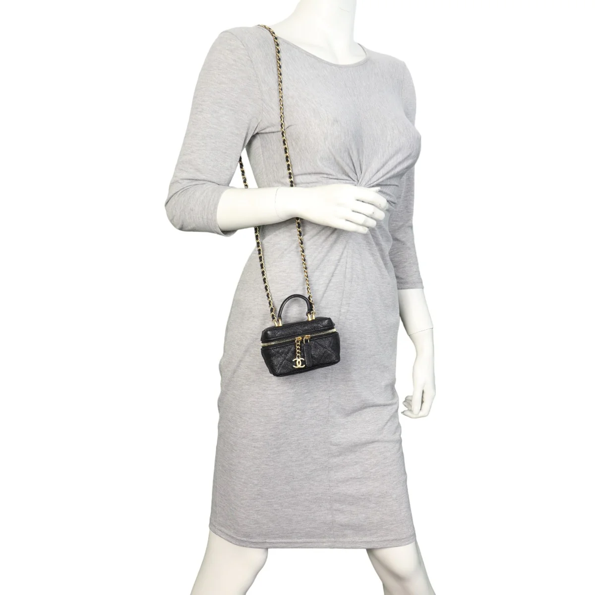Chanel Top Handle Vanity Case Chain Bag Mini - Image 10