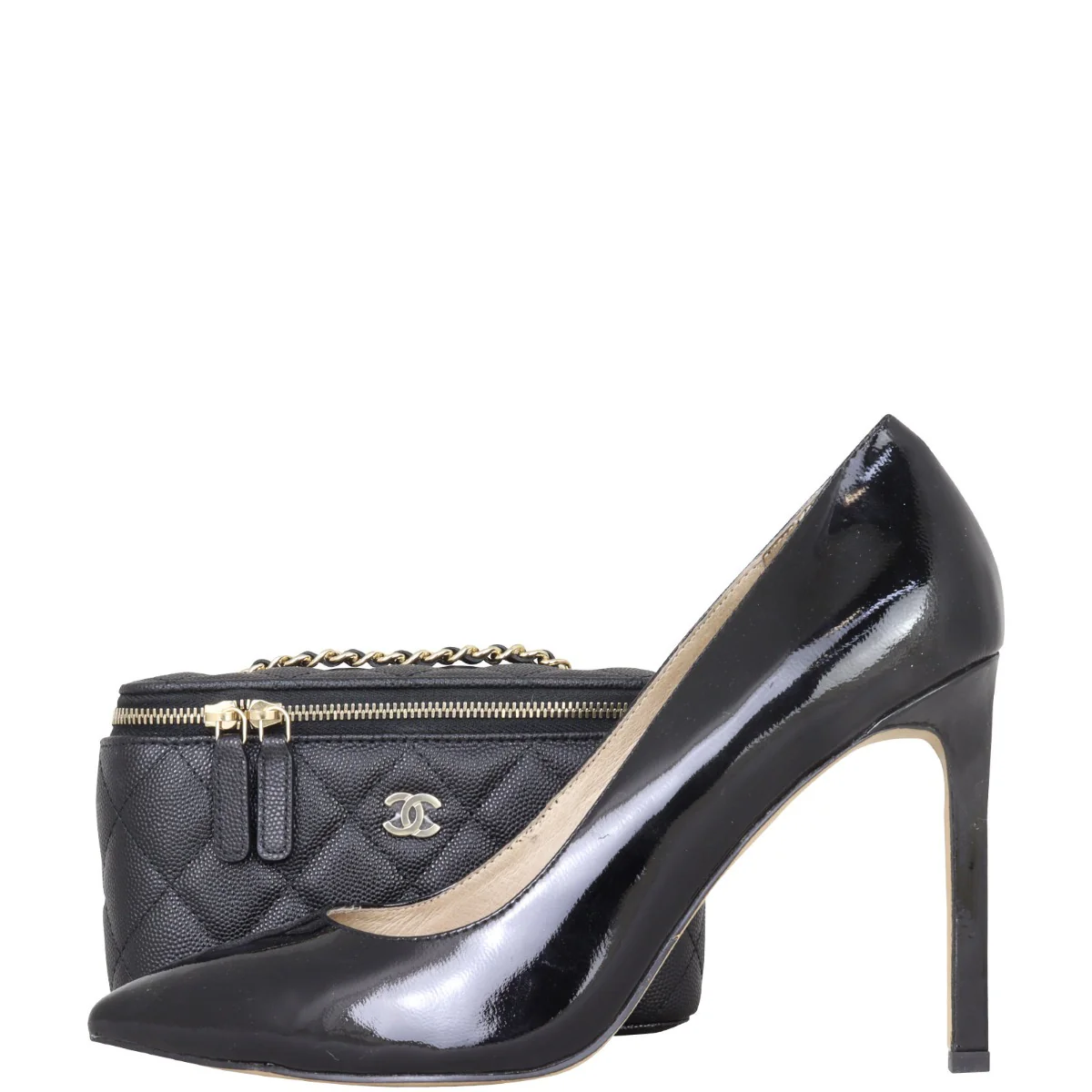 Chanel Vanity Case with Chain | Gold Hardware - Image 13