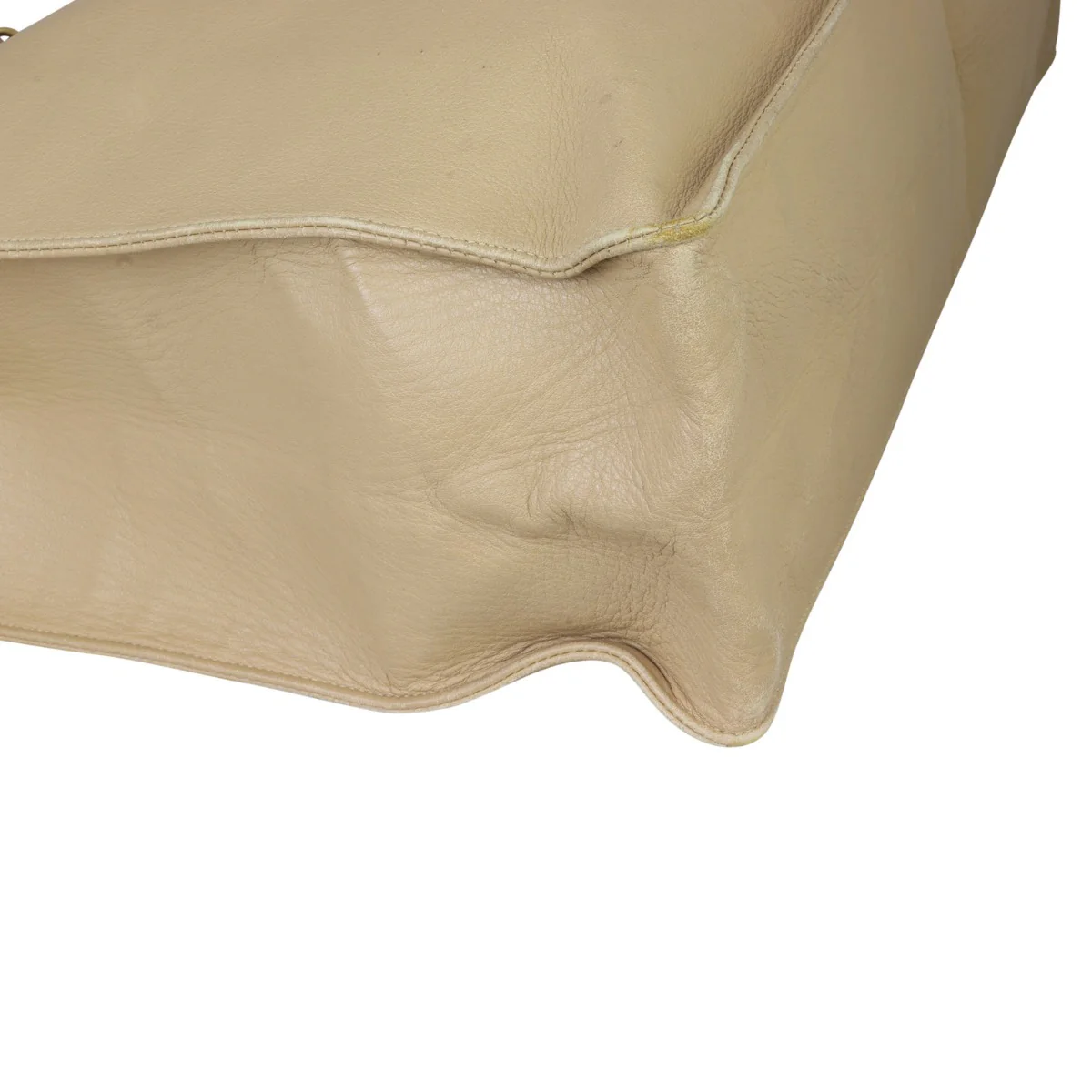 Chanel Vintage CC Jumbo XL Chain Shoulder Bag | Beige - Image 7