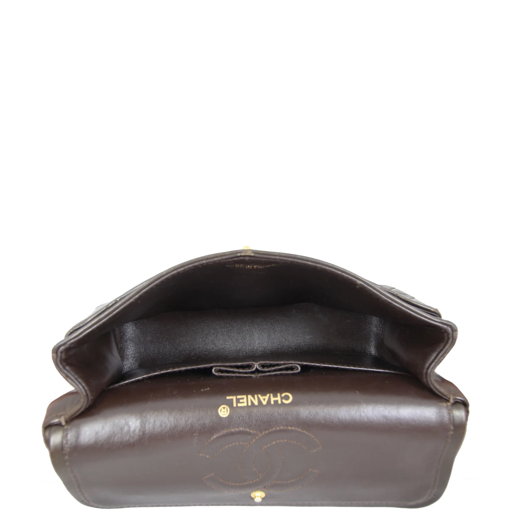 Chanel Vintage Classic Double Flap Small | Brown 1 Series - Image 11