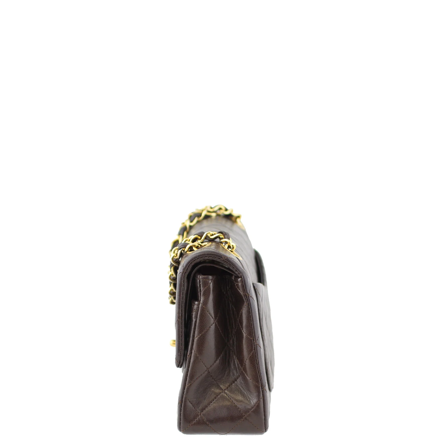 Chanel Vintage Classic Double Flap Small | Brown 1 Series - Image 3