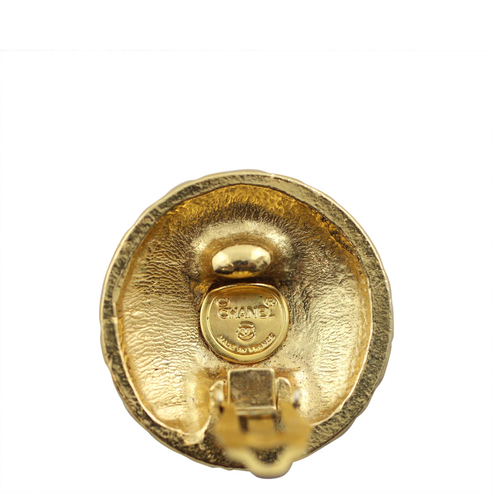 Chanel Vintage Clip on CC Earrings - Image 4