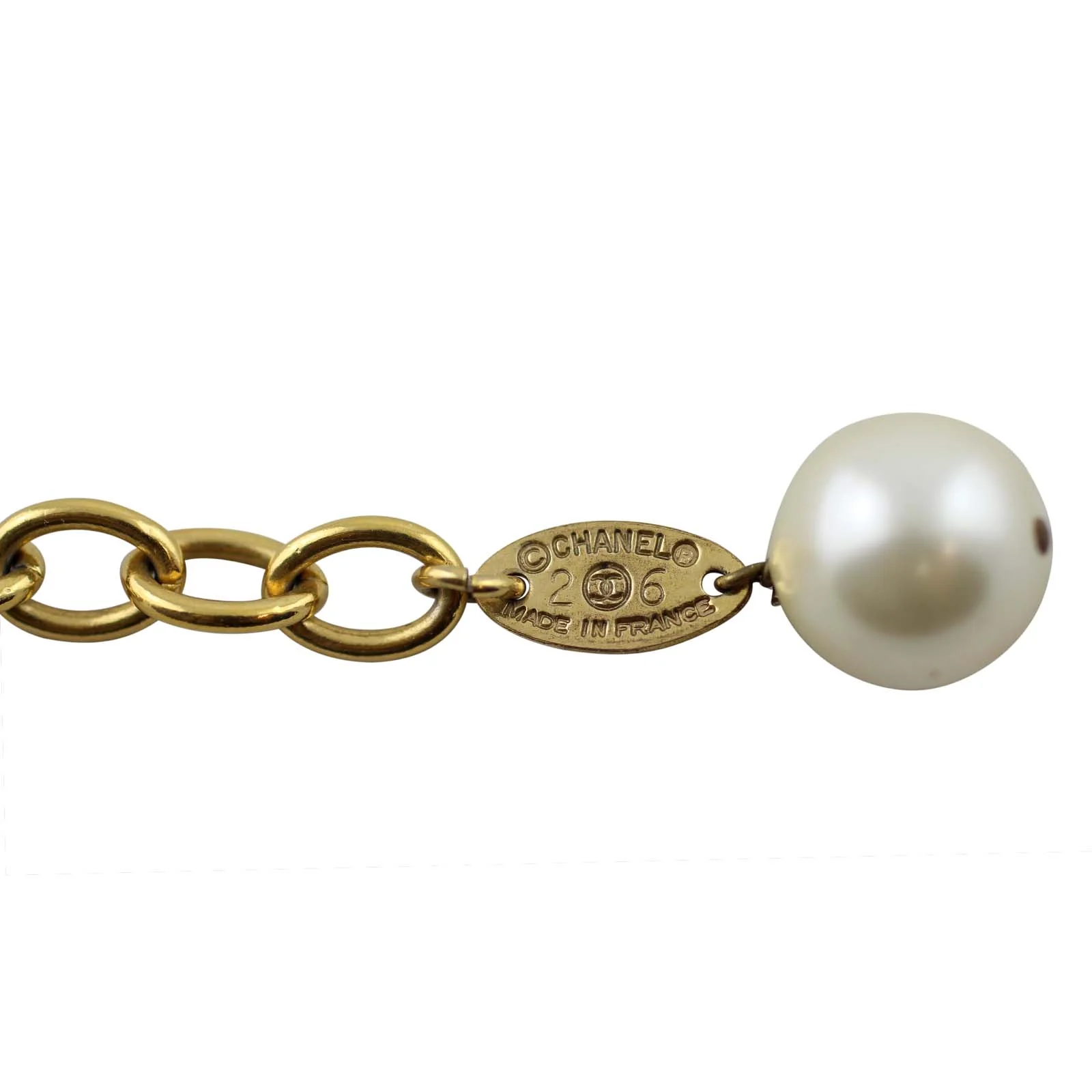 Chanel Vintage Glass Pearl Necklace - Image 4
