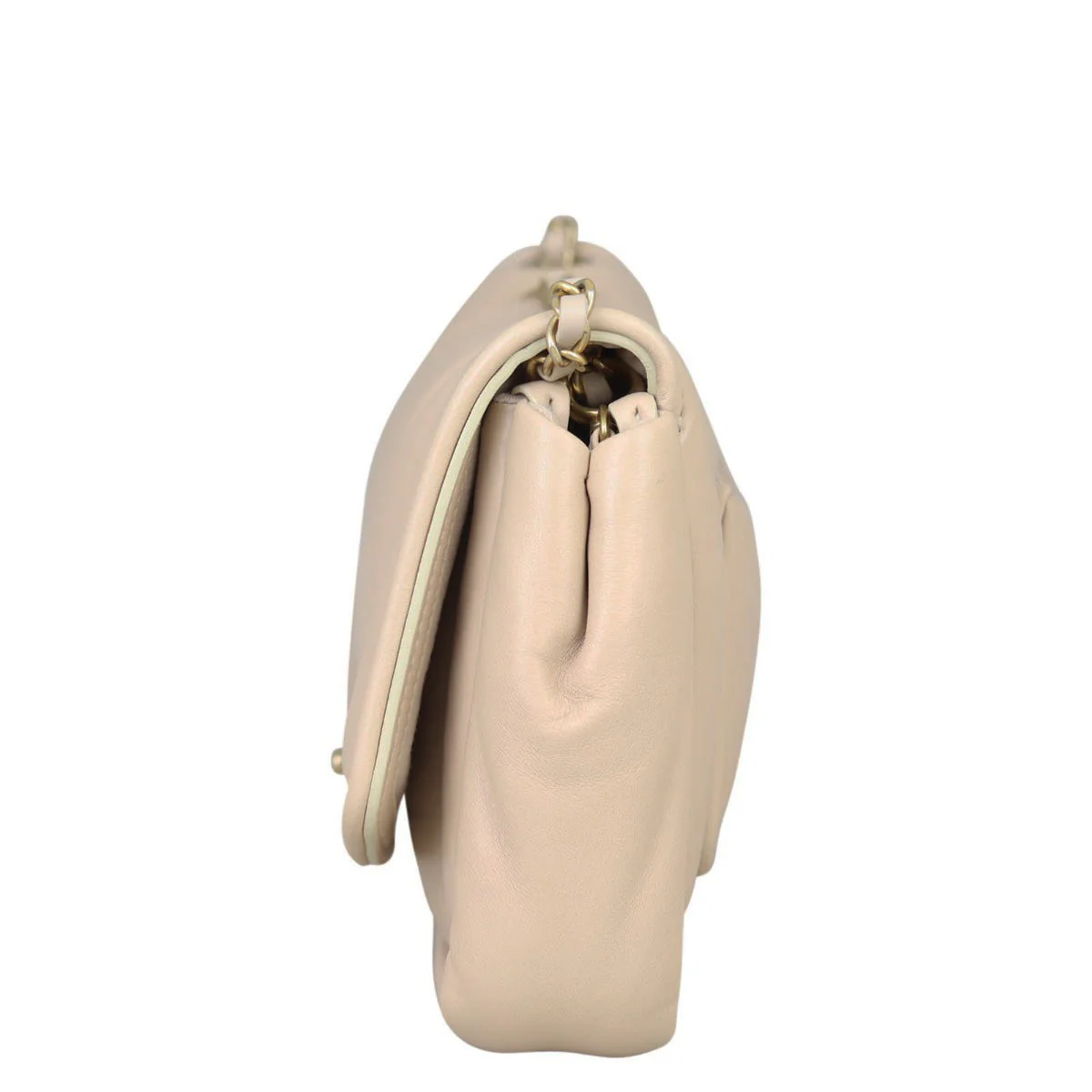 Chanel Vintage Puffy Flap Bag Medium | Beige - Image 4