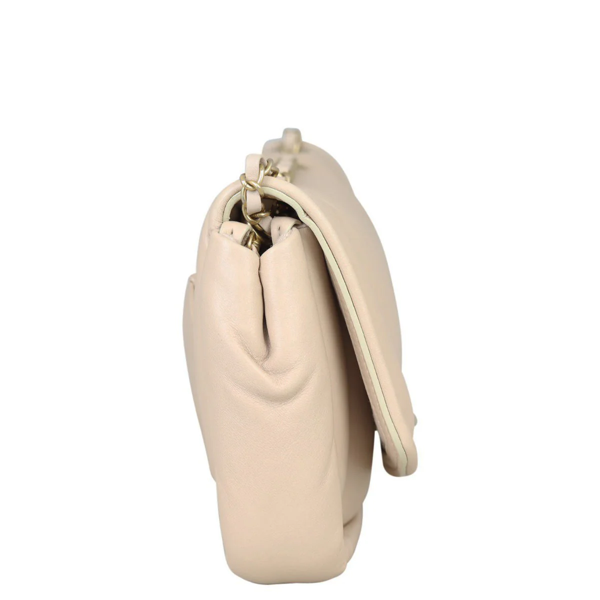Chanel Vintage Puffy Flap Bag Medium | Beige - Image 5