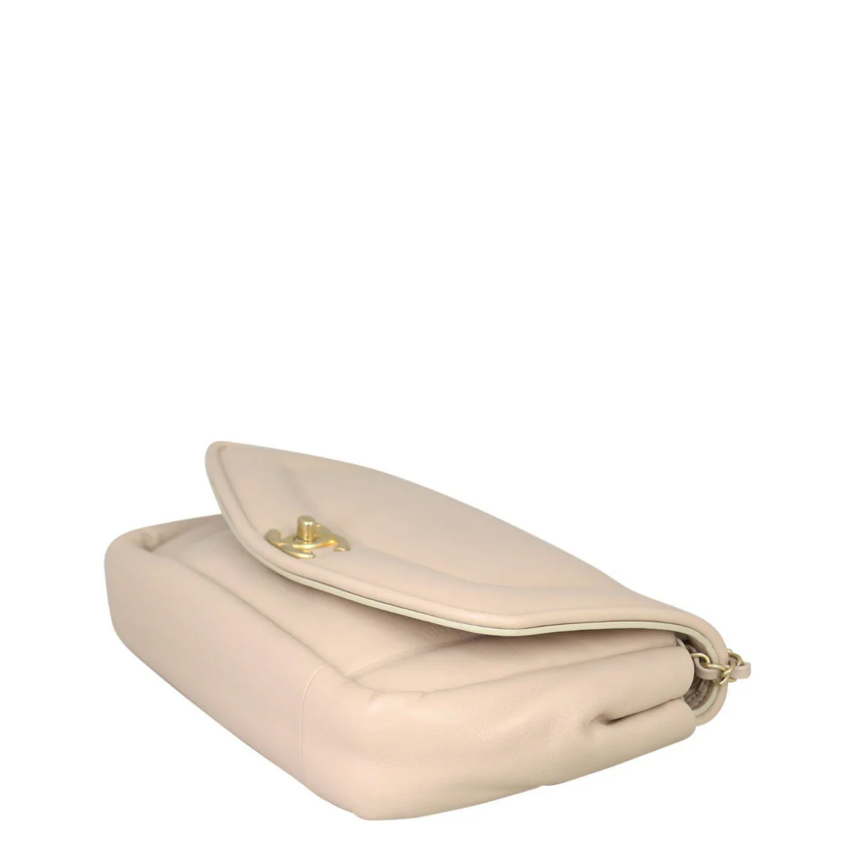 Chanel Vintage Puffy Flap Bag Medium | Beige - Image 7