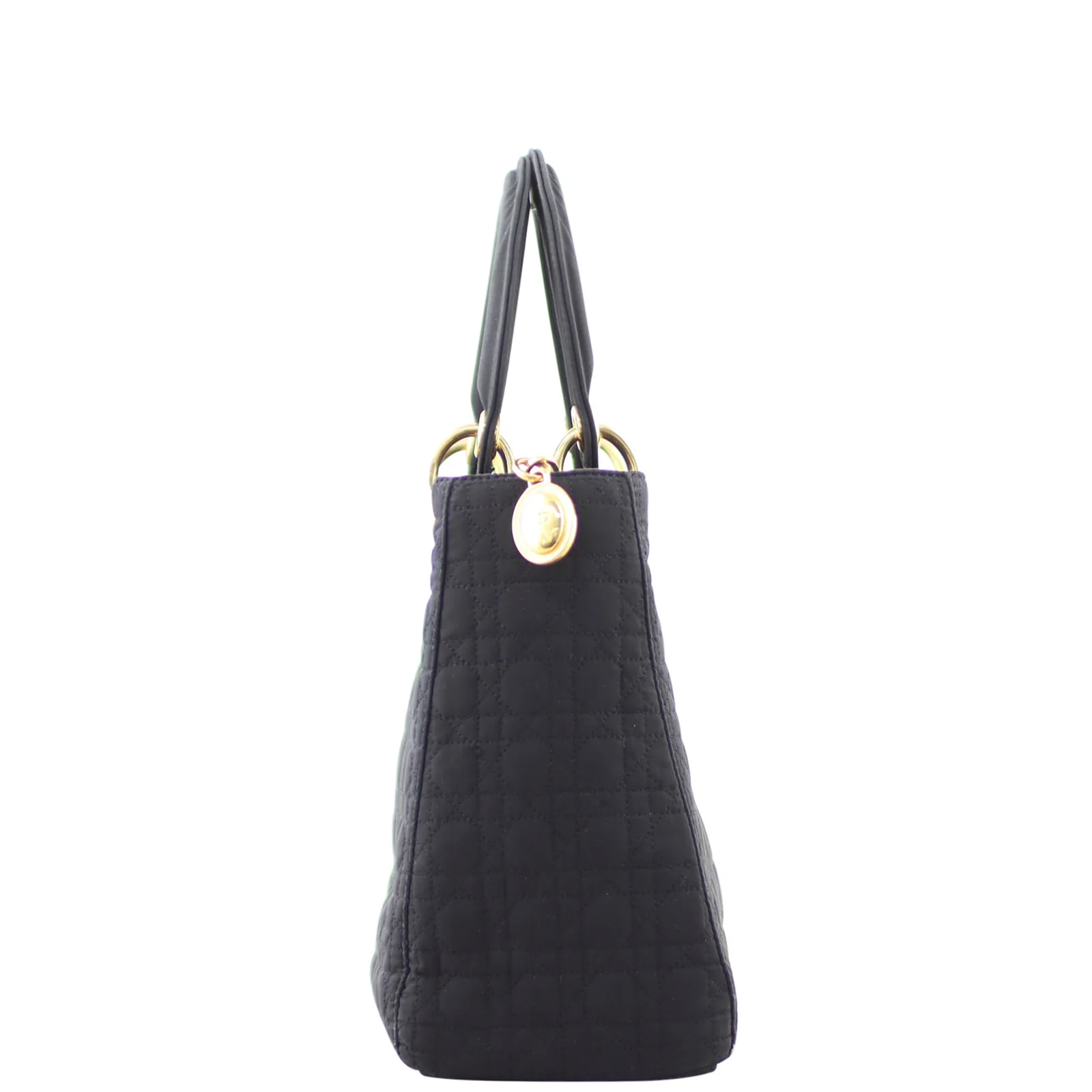 Dior Lady Dior Cannage Quilted Canvas Medium Bag - Image 3