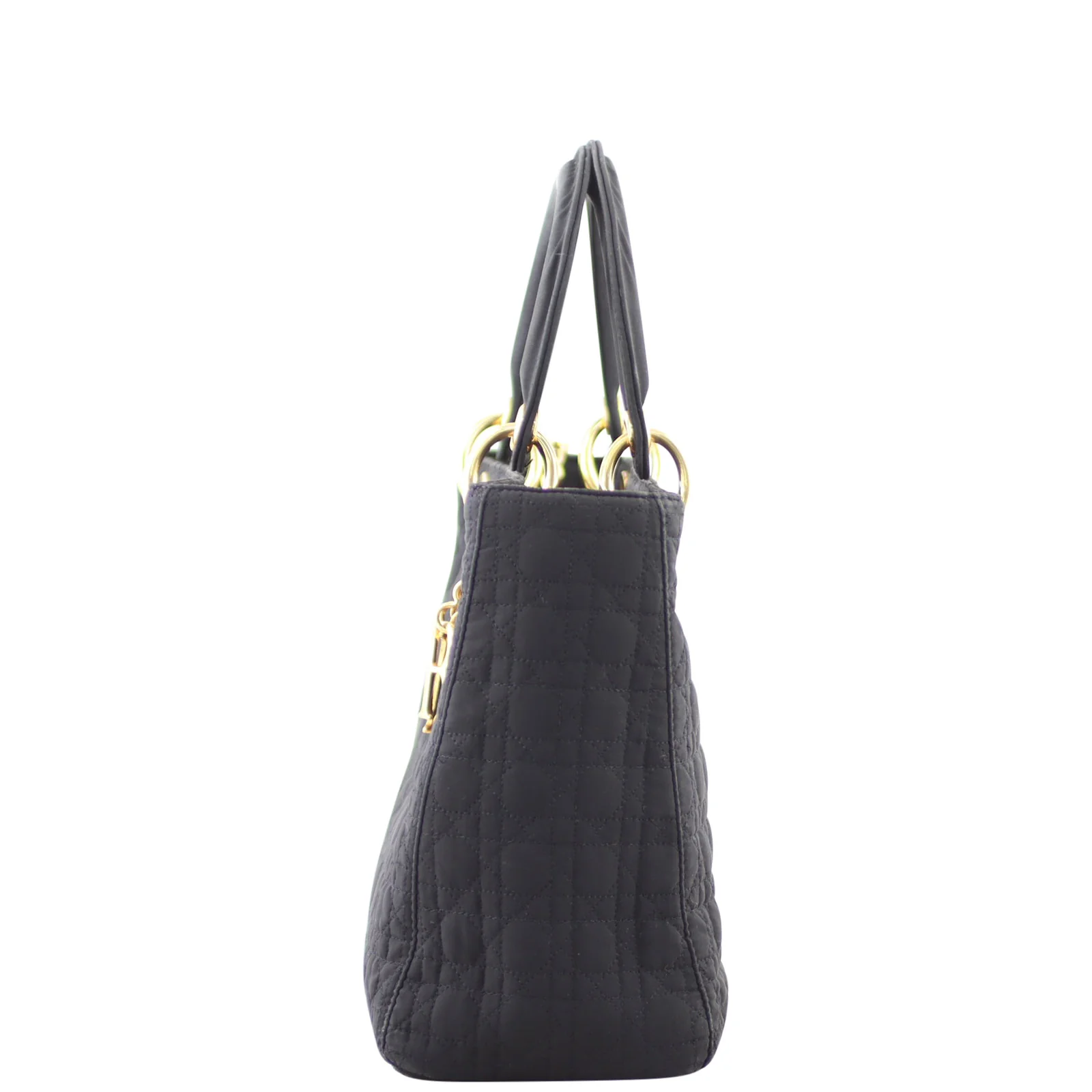 Dior Lady Dior Cannage Quilted Canvas Medium Bag - Image 4