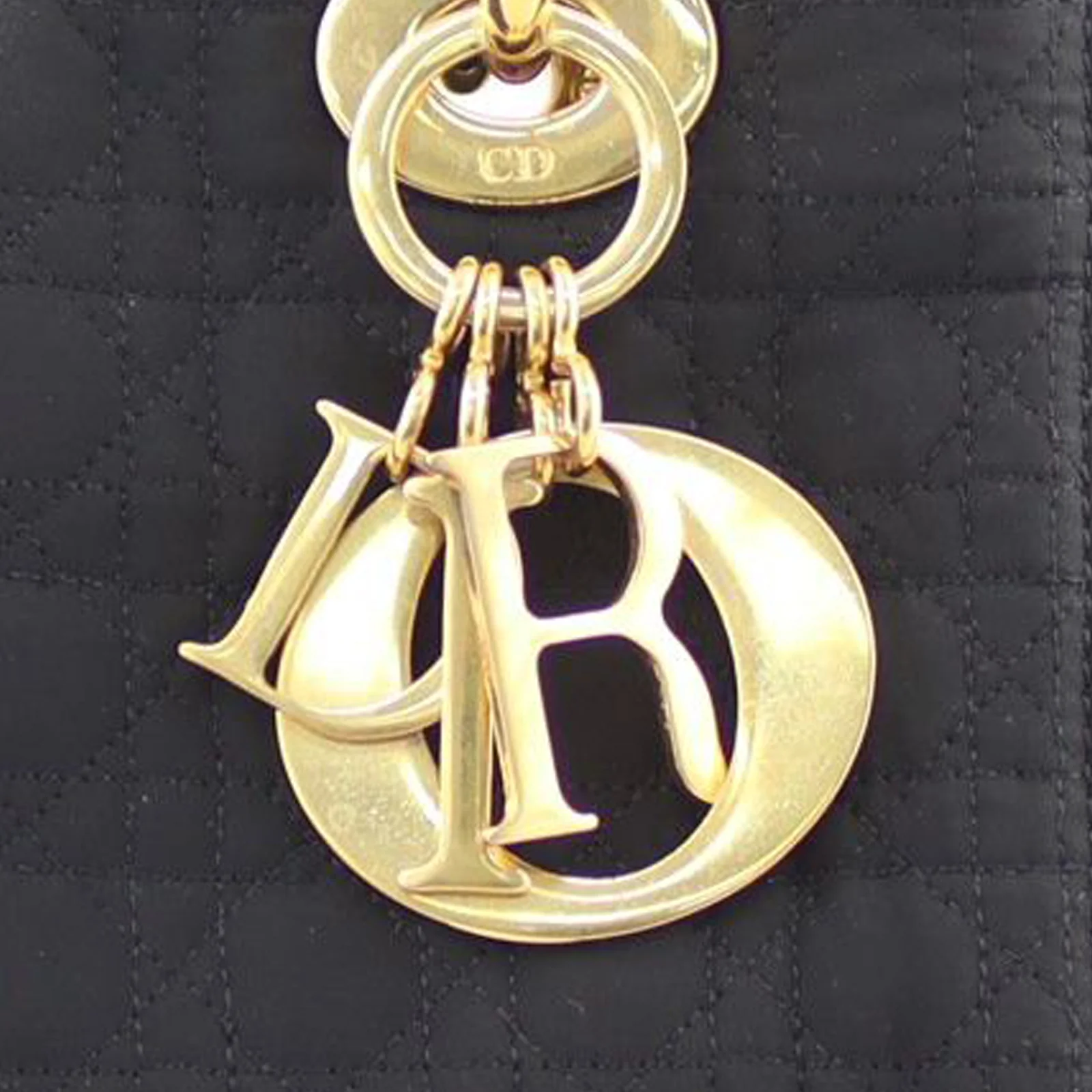 Dior Lady Dior Cannage Quilted Canvas Medium Bag - Image 7