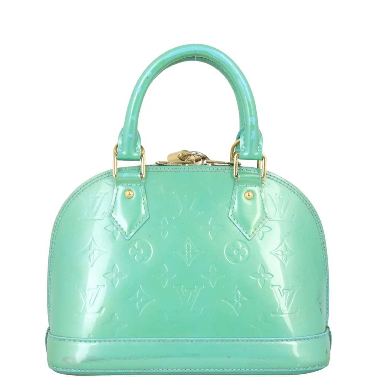 Louis Vuitton Alma BB Monogram Vernis | Mint Green - Image 3