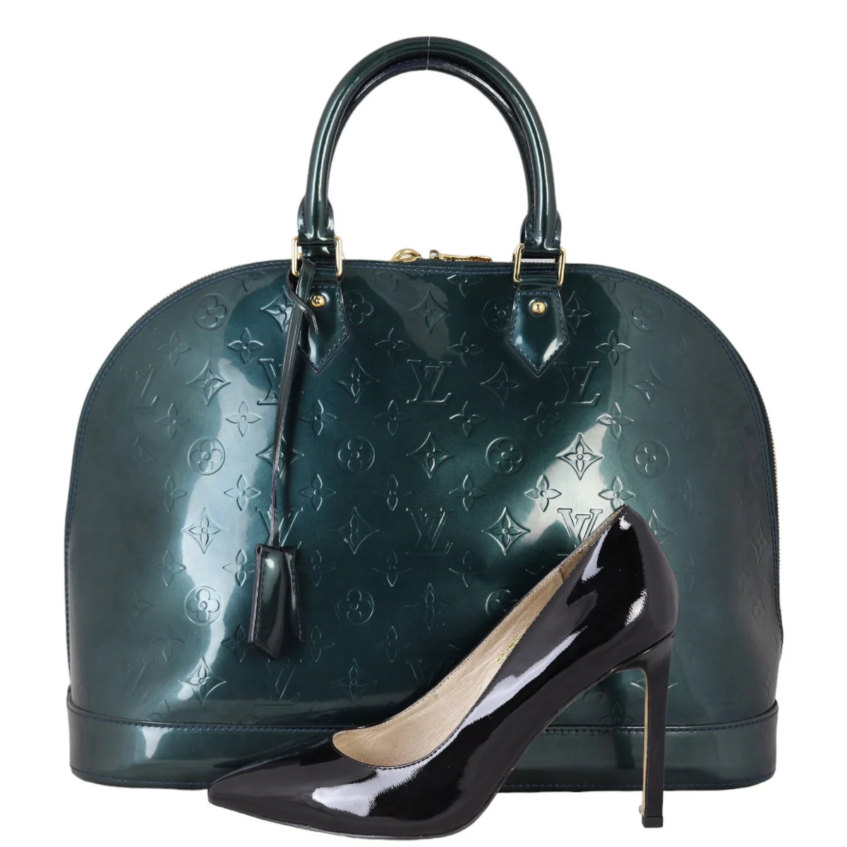 Louis Vuitton Alma GM Monogram Vernis | Bleu Nuit - Image 12