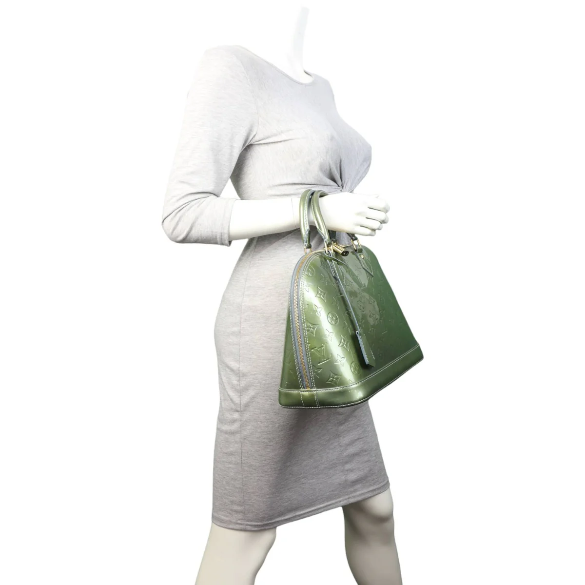 Louis Vuitton Alma PM Monogram Vernis | Vert Bronze - Image 10