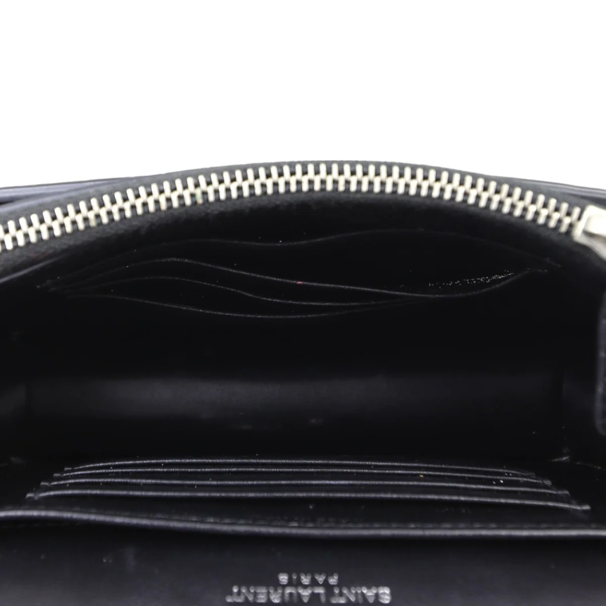Saint Laurent Sunset Chain Wallet Croc-Embossed - Image 11