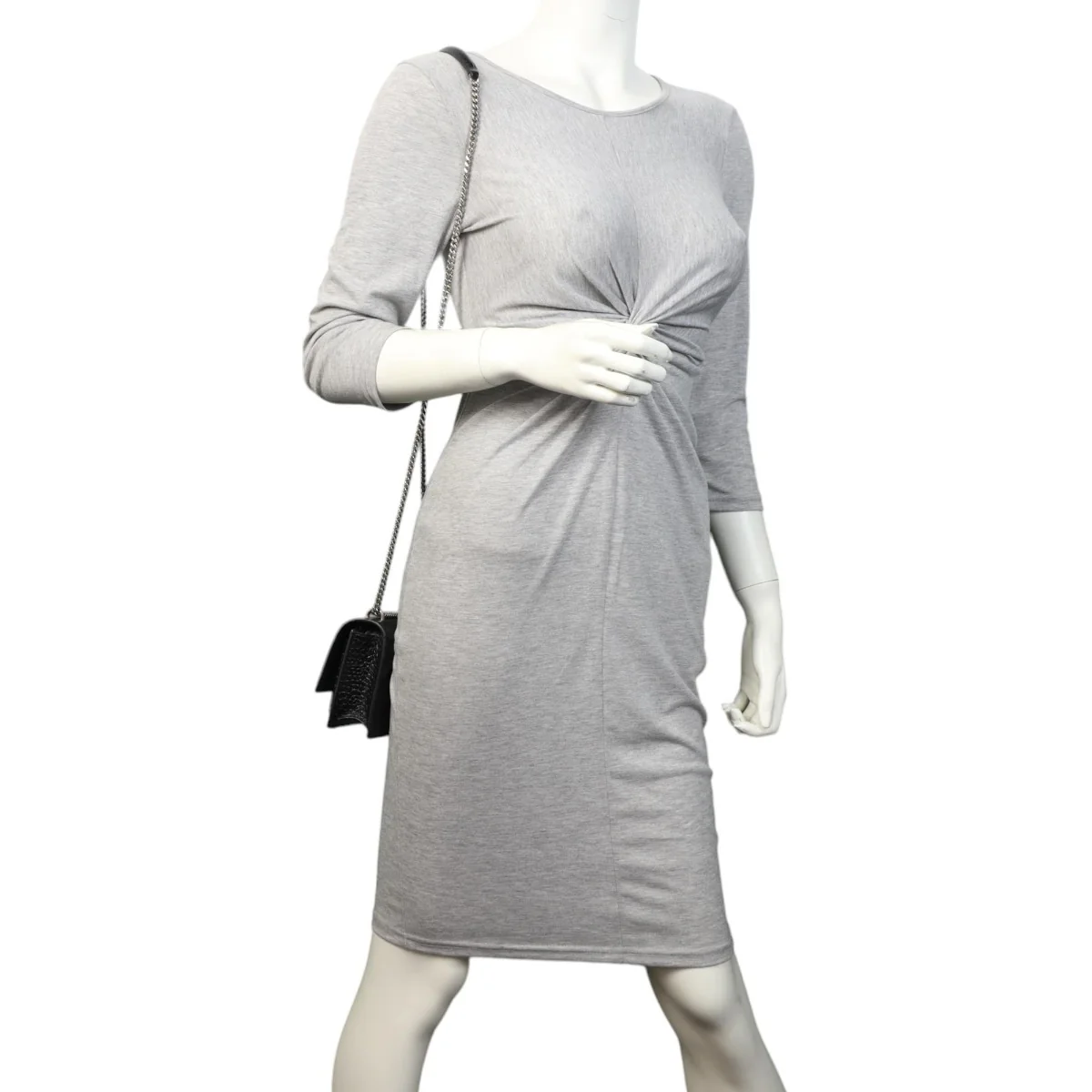 Saint Laurent Sunset Chain Wallet Croc-Embossed - Image 12