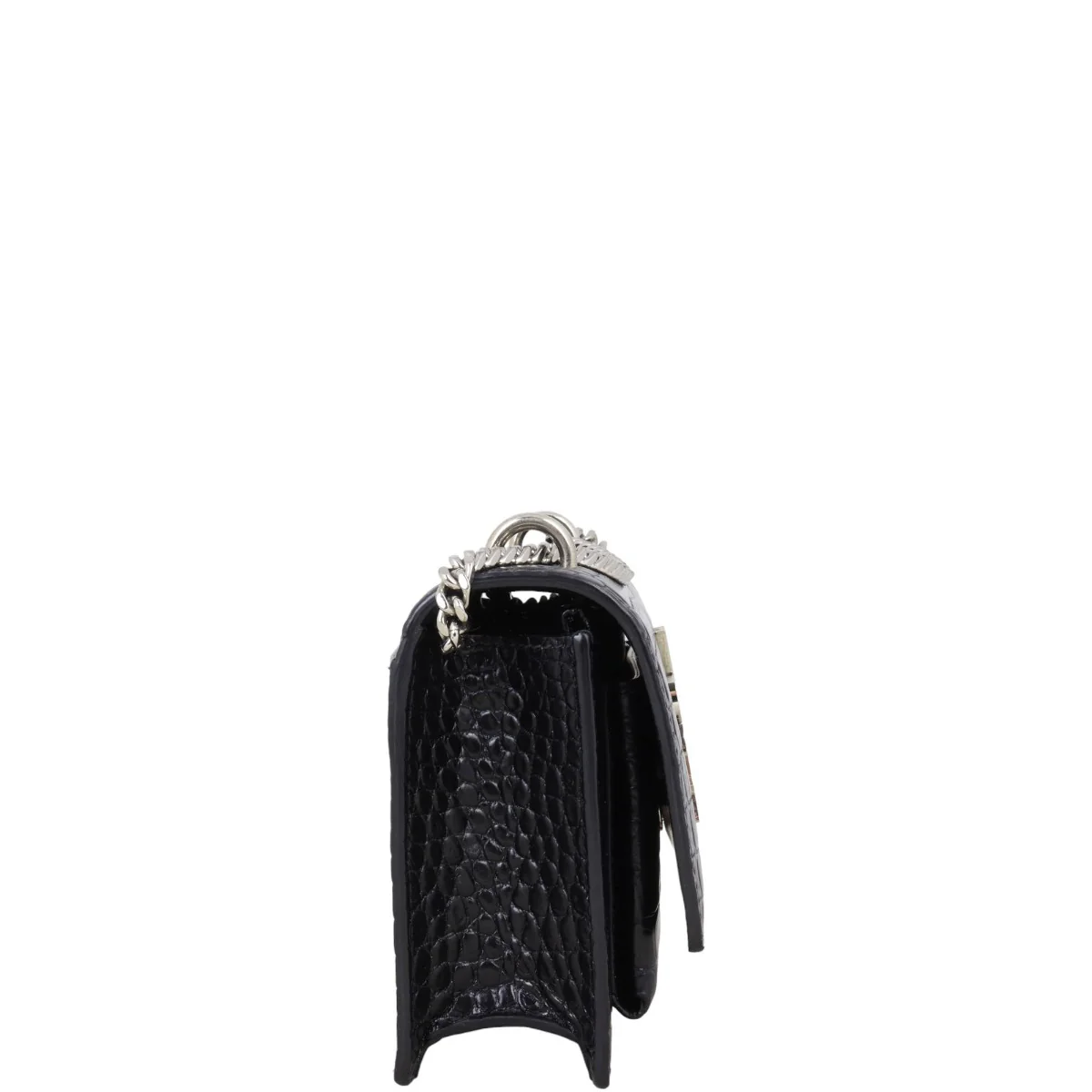 Saint Laurent Sunset Chain Wallet Croc-Embossed - Image 5