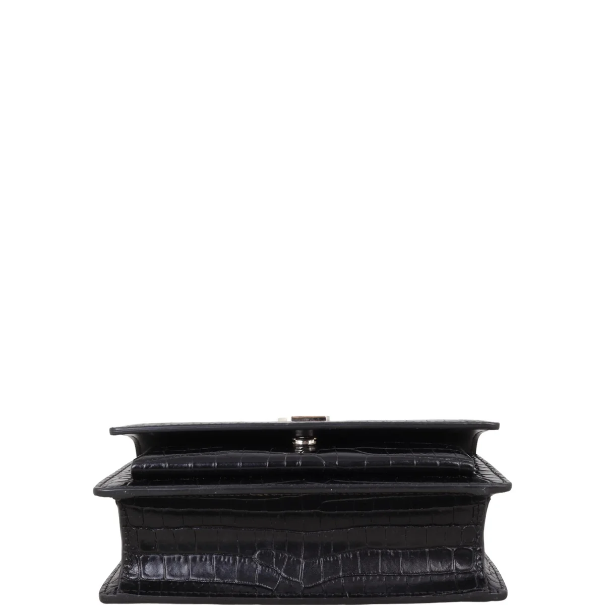 Saint Laurent Sunset Chain Wallet Croc-Embossed - Image 6