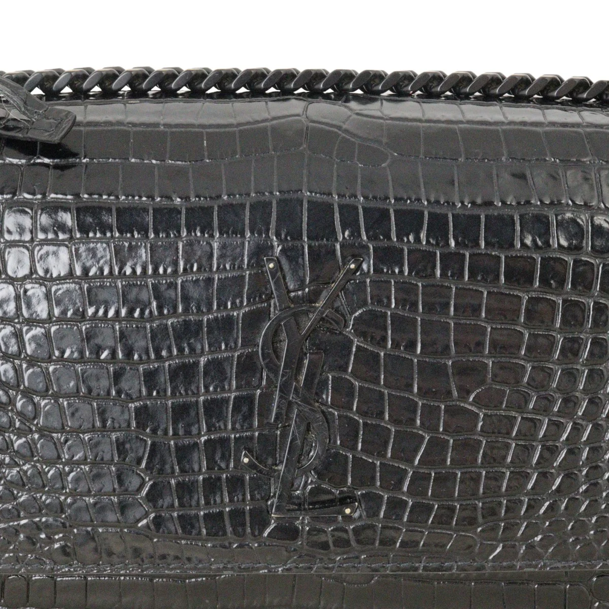 Saint Laurent Sunset Medium Croc-Embossed - Image 8