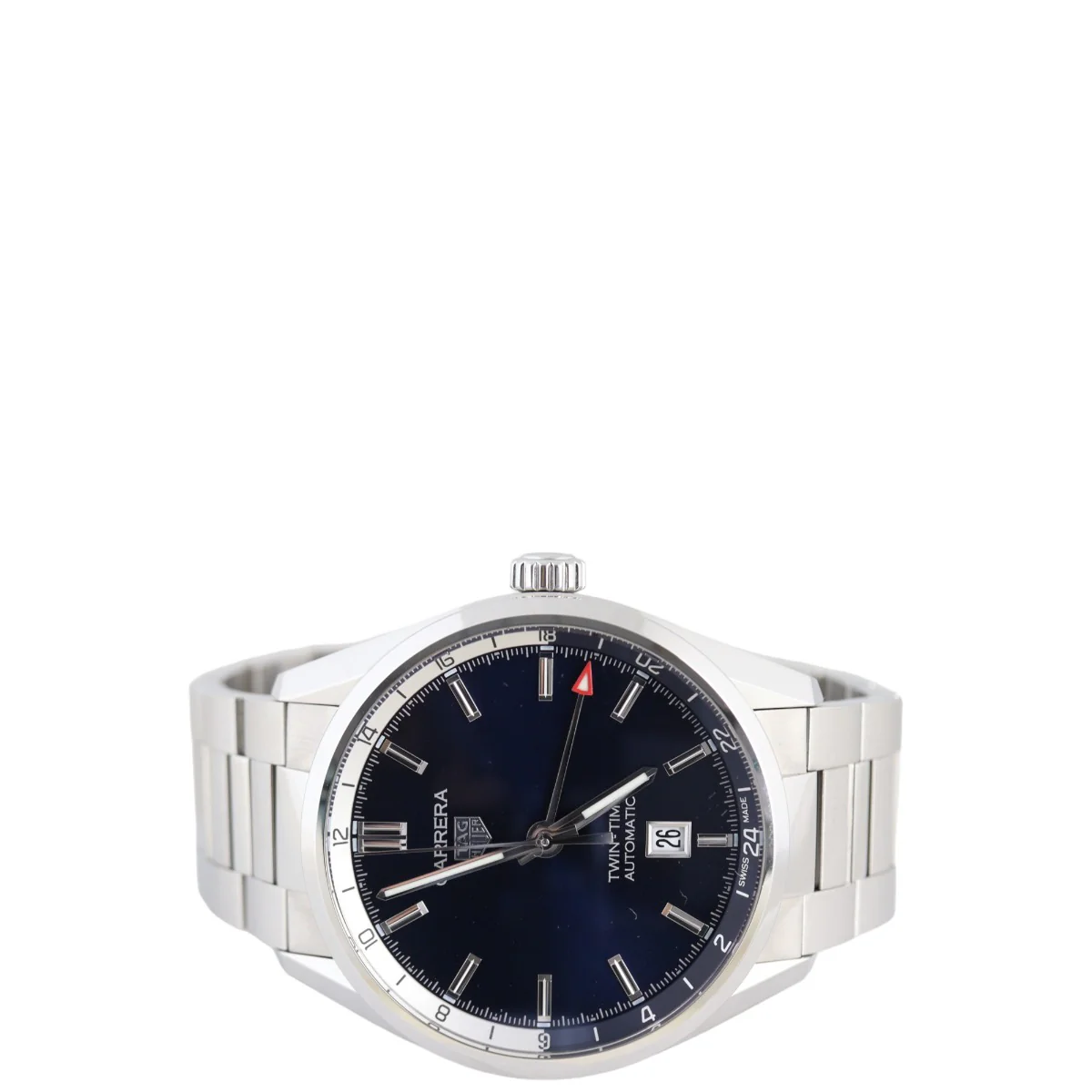 TAG Heuer Carrera Calibre 7 Twin-Time 41mm Watch - Image 3