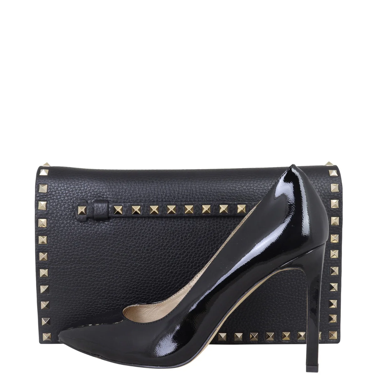 Valentino Rockstud Wristlet Flap Clutch - Image 13