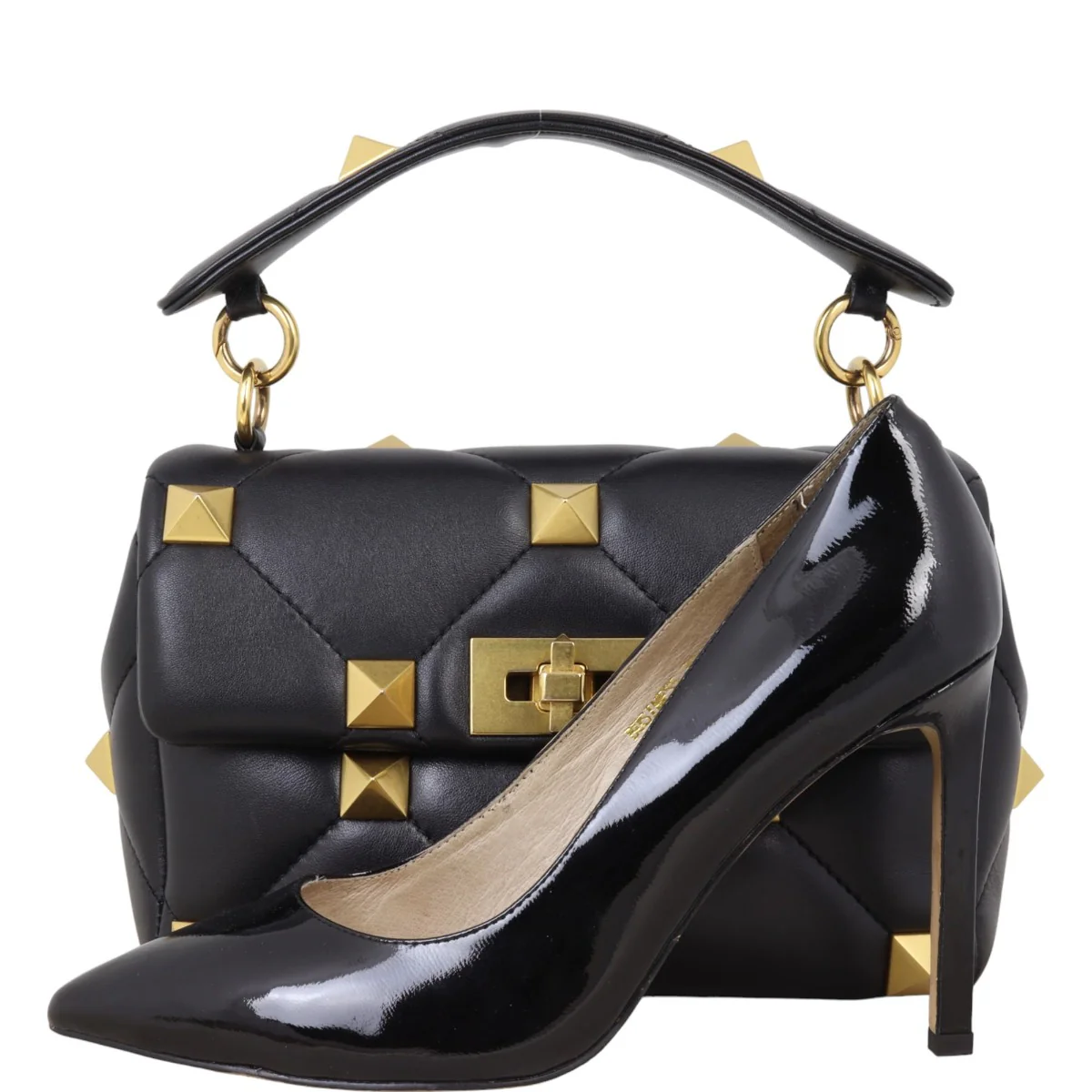 Valentino Roman Stud Shoulder Bag Medium - Image 11