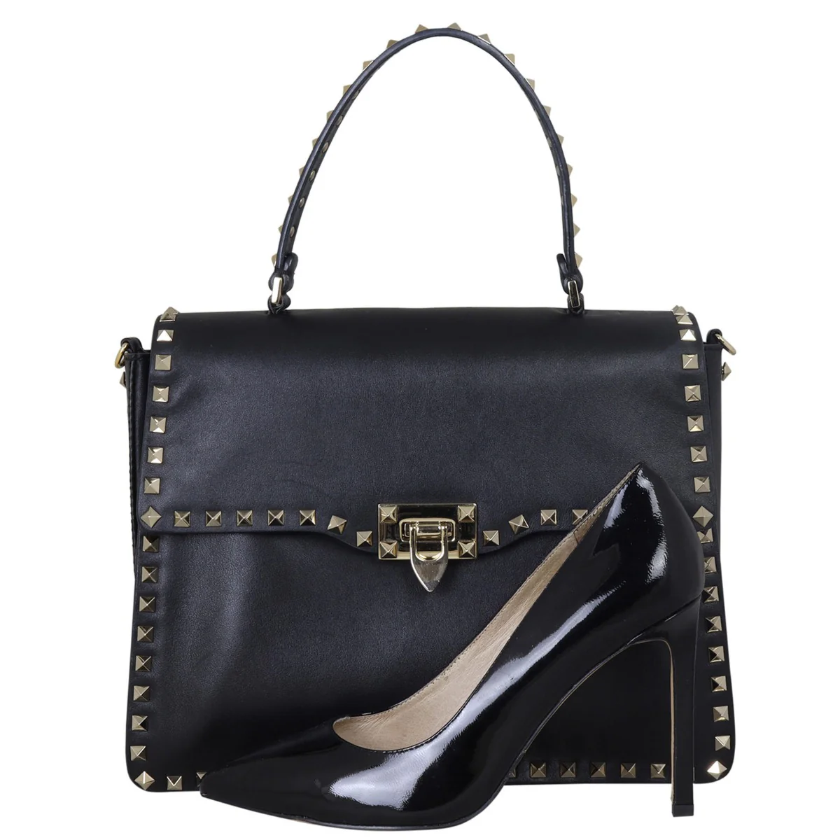 Valentino Vitello Rockstud Flap Bag - Image 14